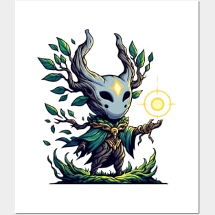 Kawaii Forest Tree Spirit Mage Wizard Posters and Art